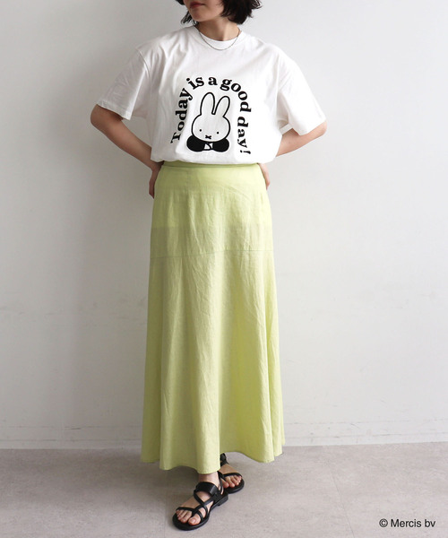 Miffy（ ミッフィー）の「【miffy/ミッフィー】英字プリント半袖Tシャツ（Tシャツ/カットソー・レディース・オフホワイト/チャコール・M～Ｌ/LL～3L）」の12枚目の写真