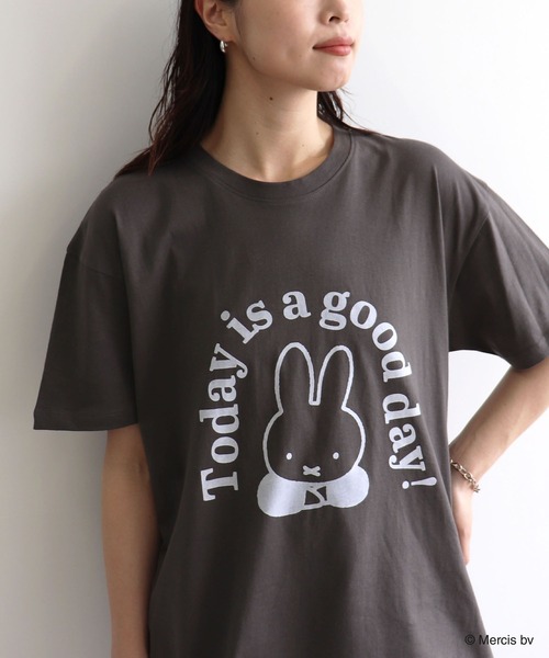 MUVEIL　Miffyミッフィー　コラボTシャツ　半袖プリントシャツ プリント半袖Tシャツ「ミッフィー」(ミッフィー/miffy)｜通販の