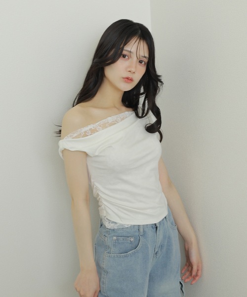 トップス LAYERED DETAIL MESH TOP LAYERED DETAIL MESH TOP
