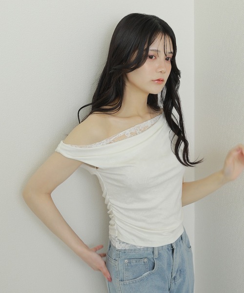 ミディアム　Mediam レイヤードトップス　4way 楽天市場】夏祭 レイヤード風カットソートップス tシャツ 長袖