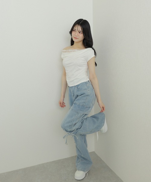 トップス LAYERED DETAIL MESH TOP LAYERED DETAIL MESH TOP