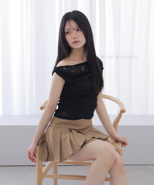 トップス LAYERED DETAIL MESH TOP LAYERED DETAIL MESH TOP