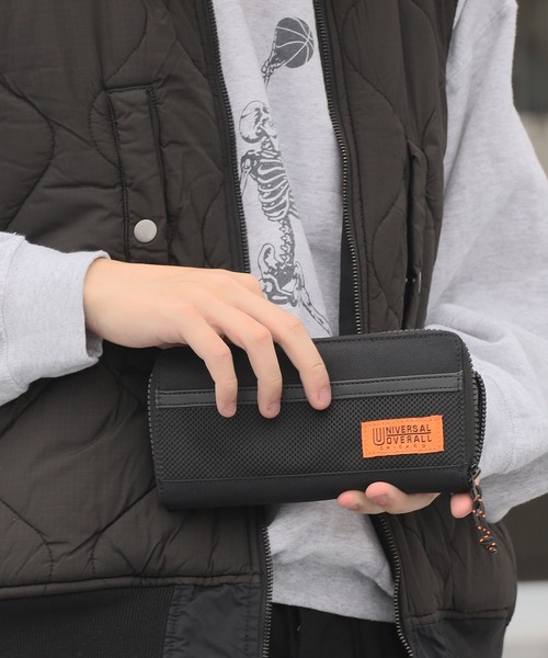 UNIVERSAL OVERALL（ユニバーサルオーバーオール）の「UNIVERSAL OVERALL/ユニバーサルオーバーオール UO RF Long Wallet 長財布 2026新作　再入荷（財布・メンズ・ブラック・FREE）」の10枚目の写真