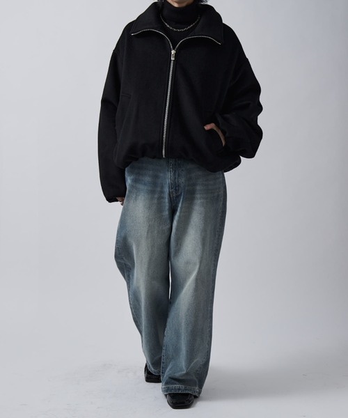 Lui's ハイクオリティビーバーメルトンZIPブルゾン Lui's（ルイス）の「ハイクオリティ ビーバーメルトンZIPブルゾン