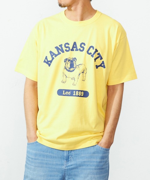 Lee（リー）の「Lee/リー ブルドッグプリントTシャツ【アウトレット店舗・WEB限定】（Tシャツ/カットソー・メンズ・グレー/ホワイト/イエロー・X-LARGE/LARGE/MEDIUM/SMALL）」の3枚目の写真