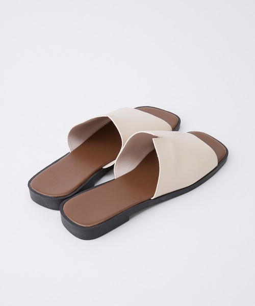 forksy.(フォルクシー)の「【forksy.】フラットソール ベーシック サンダル(サンダル・レディース・ブラック/ベージュ・L/M)」の22枚目の写真