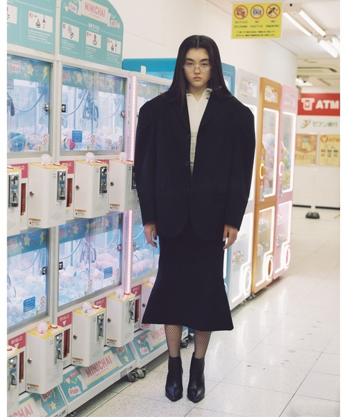 スカート HOLIDAY WOOL TWILL SLIM SKIRT WOOL TWILL SLIM SKIRT ウールツイルスリムスカート（スカート