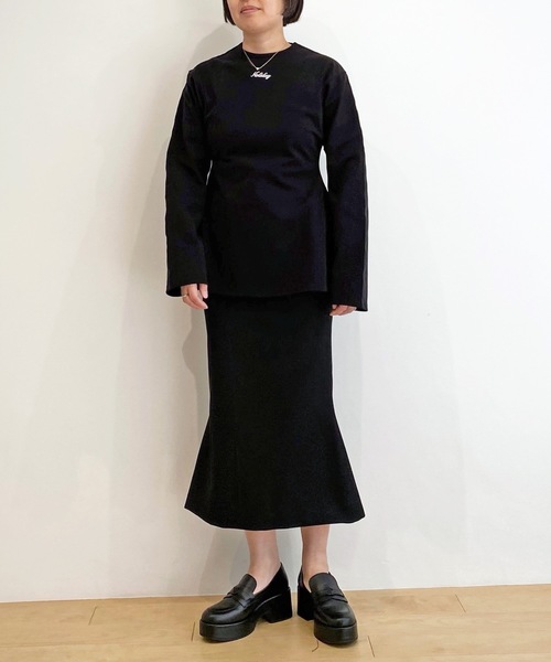 スカート HOLIDAY WOOL TWILL SLIM SKIRT WOOL TWILL SLIM SKIRT ウールツイルスリムスカート（スカート