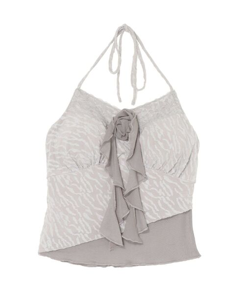 EATME(イートミー)の「カップ付コサージュキャミソール(キャミソール・レディース・オフホワイト/ブラック/グレー・FREE)」の12枚目の写真