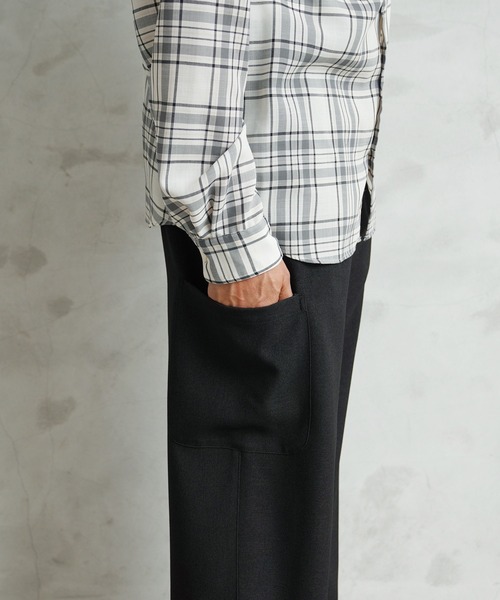 美品 Mame Kurogouchi コットンナイロン タックカーゴトラウザーズ MM24FW-PT035KH-01?$VS_1500$