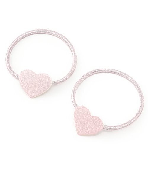petit main（プティマイン）の「ハートヘアゴム（ヘアゴム・キッズ・アイボリー/ライトピンク/ゴールド・F）」の2枚目の写真