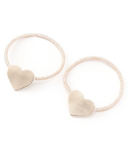 petit main（プティマイン）の「ハートヘアゴム（ヘアゴム・キッズ・アイボリー/ライトピンク/ゴールド・F）」の3枚目の写真