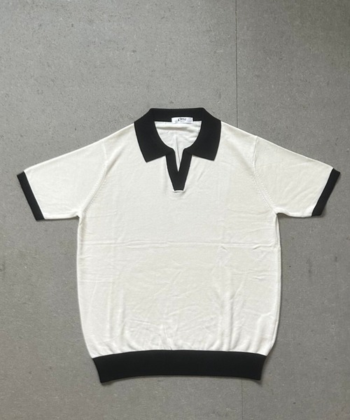 Otte(オッテ)の「コリアンバイカラーポロトップス(シャツ/ブラウス・メンズ・ブラック/ホワイト・LARGE/MEDIUM)」の18枚目の写真