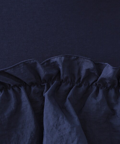 OPAQUE.CLIP（オペークドットクリップ）の「◆ダブルフリルデザイントップス【洗濯機洗い可】（Tシャツ/カットソー・レディース・ネイビー/ホワイト/ブラック・38/42/40）」の15枚目の写真