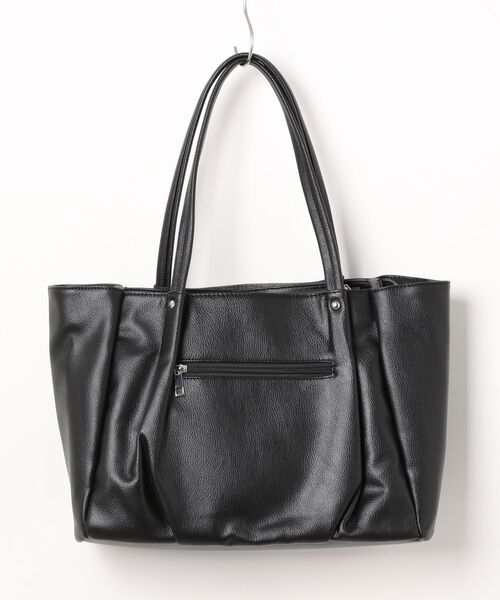 m.f.editorial（エムエフエディトリアル）の「【A4対応】m.f.エディトリアル レディース 10ポケット トートバッグ（トートバッグ・レディース・ブラック/グレー・FREE）」の3枚目の写真