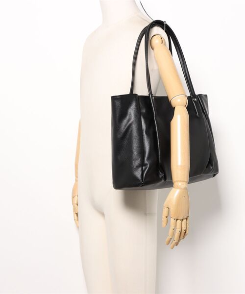 m.f.editorial（エムエフエディトリアル）の「【A4対応】m.f.エディトリアル レディース 10ポケット トートバッグ（トートバッグ・レディース・ブラック/グレー・FREE）」の6枚目の写真