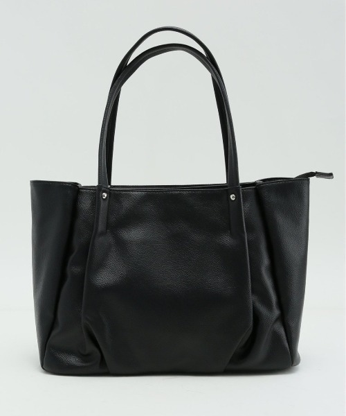 m.f.editorial（エムエフエディトリアル）の「【A4対応】m.f.エディトリアル レディース 10ポケット トートバッグ（トートバッグ・レディース・ブラック/グレー・FREE）」の2枚目の写真