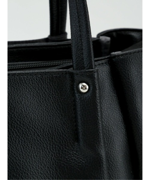 m.f.editorial（エムエフエディトリアル）の「【A4対応】m.f.エディトリアル レディース 10ポケット トートバッグ（トートバッグ・レディース・ブラック/グレー・FREE）」の13枚目の写真