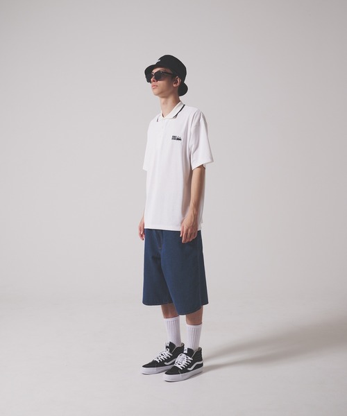 FIRST DOWN（ファーストダウン）の「リネンタッチ ショートスリーブ ロゴ  ポロシャツ（ポロシャツ・メンズ・ホワイト/ブラック・XL/L/M）」の12枚目の写真