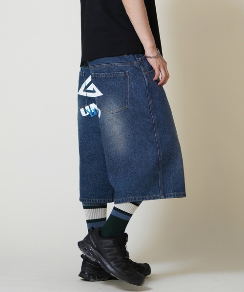 umbro younger song デニムハーフパンツ　黒 umbro younger song デニムハーフパンツ 黒