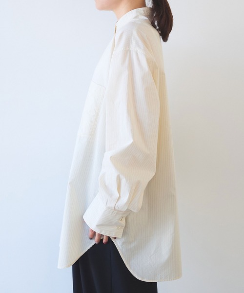 yuni（ユニ ）の「○コットンシルクストライプ moe sleeves バック 