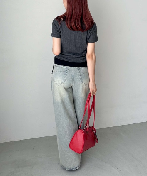 archives（アルシーヴ）の「レイヤード針抜きヘンリーＴＯＰＳ（Tシャツ/カットソー・レディース・ネイビー/イエロー/チャコールグレー・MEDIUM）」の21枚目の写真