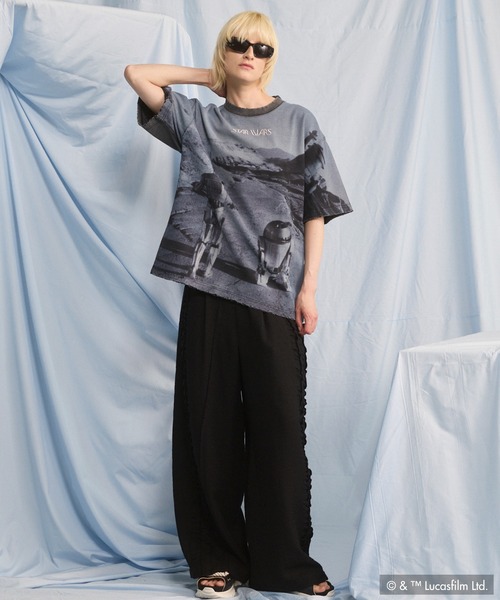 MAISON SPECIAL(メゾンスペシャル)の「《UNISEX》【MOVIE SERIES】「STAR WARS」Prime-Over Crew Neck T-Shirt/「スターウォーズ」プライムオーバークルーネックTシャツ【MAISON SPECIAL/メゾンスペシャル】(Tシャツ/カットソー・メンズ・ブラック/チャコールグレー/ダークブラック・1/2)」の16枚目の写真