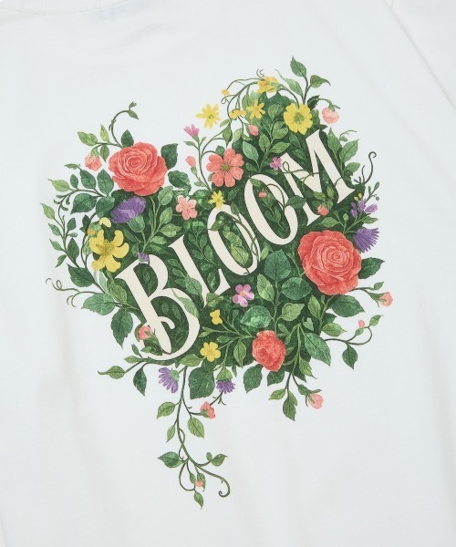 rehacer(レアセル)の「rehacer : Blossom Heart Relax Fit T-shirt / ブロッサムハート リラックス フィットTシャツ(Tシャツ/カットソー・メンズ・ホワイト/ブラック・MEDIUM/LARGE/X-LARGE/SMALL)」の1枚目の写真