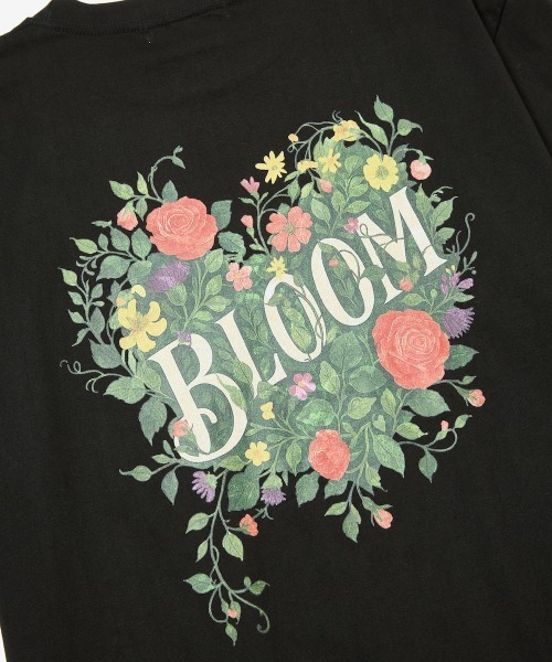 rehacer(レアセル)の「rehacer : Blossom Heart Relax Fit T-shirt / ブロッサムハート リラックス フィットTシャツ(Tシャツ/カットソー・メンズ・ホワイト/ブラック・MEDIUM/LARGE/X-LARGE/SMALL)」の2枚目の写真