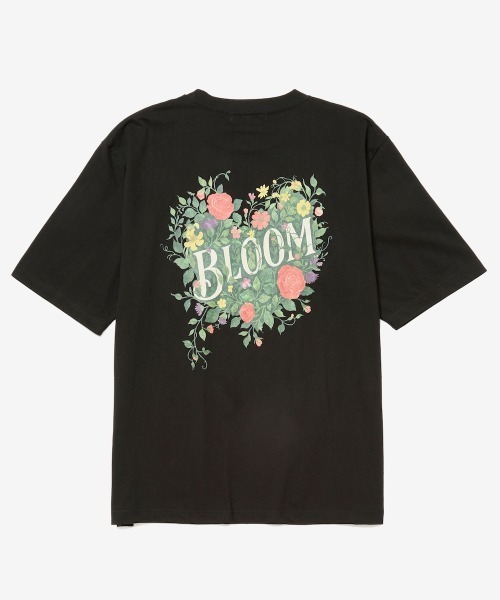 rehacer(レアセル)の「rehacer : Blossom Heart Relax Fit T-shirt / ブロッサムハート リラックス フィットTシャツ(Tシャツ/カットソー・メンズ・ホワイト/ブラック・MEDIUM/LARGE/X-LARGE/SMALL)」の4枚目の写真