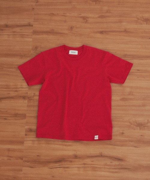 MERLOT(メルロー)の「MERLOTオリジナルベーシックコットンTシャツ(Tシャツ/カットソー・レディース・ライトグレー/レッド/ネイビー/ベージュ・FREE)」の12枚目の写真