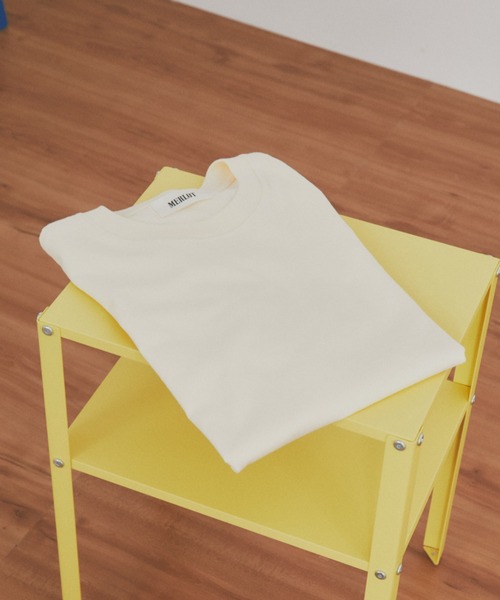 MERLOT(メルロー)の「MERLOTオリジナルベーシックコットンTシャツ(Tシャツ/カットソー・レディース・ライトグレー/レッド/ネイビー/ベージュ・FREE)」の13枚目の写真