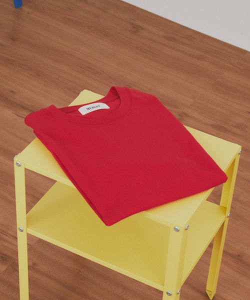 MERLOT(メルロー)の「MERLOTオリジナルベーシックコットンTシャツ(Tシャツ/カットソー・レディース・ライトグレー/レッド/ネイビー/ベージュ・FREE)」の16枚目の写真