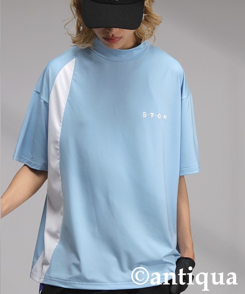 STCH】アシメロゴトップス（Tシャツ/カットソー）｜antiqua
