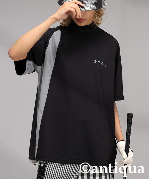 STCH】アシメロゴトップス（Tシャツ/カットソー）｜antiqua