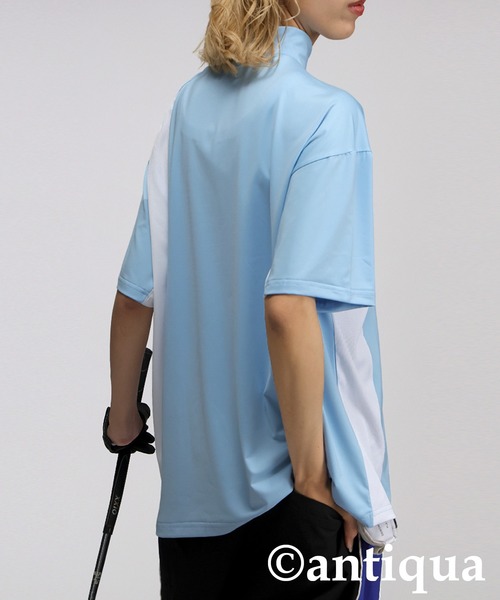STCH】アシメロゴトップス（Tシャツ/カットソー）｜antiqua