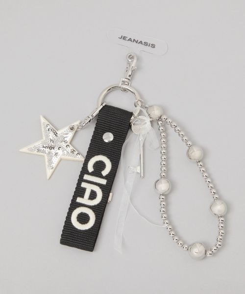 JEANASIS（ジーナシス）の「バンドロゴチャームスマホストラップ/497056（スマホグッズ・レディース・ホワイト系その他/ブラック系その他・FREE）」の5枚目の写真