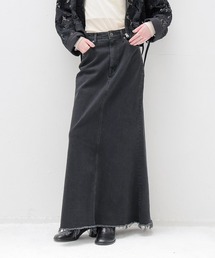 YANUK | YANUK / Maxi Aline Skirt Black(マキシAラインデニムスカート 57152310)(デニムスカート)