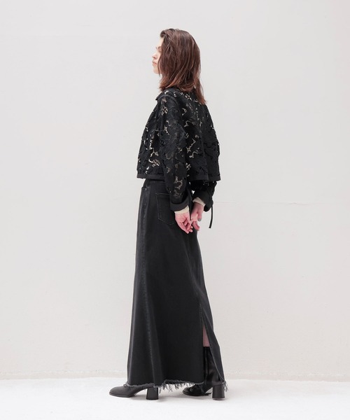 YANUK（ヤヌーク）の「YANUK / Maxi Aline Skirt Black(マキシAラインデニムスカート 57152310)（デニムスカート・レディース・ブラック・38/36）」の13枚目の写真