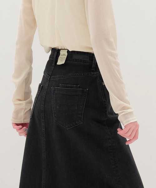 YANUK（ヤヌーク）の「YANUK / Maxi Aline Skirt Black(マキシAラインデニムスカート 57152310)（デニムスカート・レディース・ブラック・38/36）」の10枚目の写真