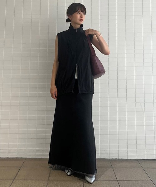 YANUK（ヤヌーク）の「YANUK / Maxi Aline Skirt Black(マキシAラインデニムスカート 57152310)（デニムスカート・レディース・ブラック・38/36）」の17枚目の写真