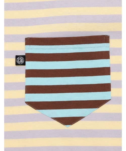 『little sunny bite』crazy stripe fake layered long tee