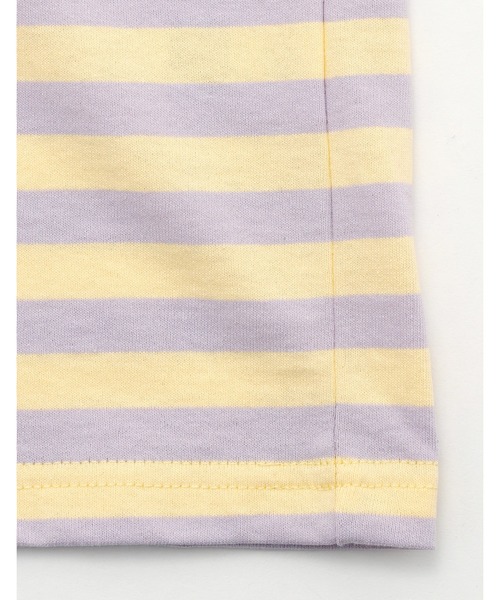 『little sunny bite』crazy stripe fake layered long tee