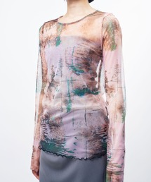 THINGS THAT MATTER | PINEAL GLAND PRINT TULLE TOPS / ピニアルグランドプリントチュールトップス(Tシャツ/カットソー)