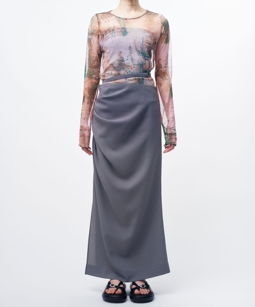 THINGS THAT MATTER（シングス ザット マター）の「PINEAL GLAND PRINT TULLE TOPS / ピニアルグランドプリントチュールトップス（Tシャツ/カットソー・レディース・マルチ・FREE）」の2枚目の写真