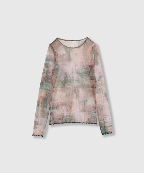 THINGS THAT MATTER（シングス ザット マター）の「PINEAL GLAND PRINT TULLE TOPS / ピニアルグランドプリントチュールトップス（Tシャツ/カットソー・レディース・マルチ・FREE）」の9枚目の写真