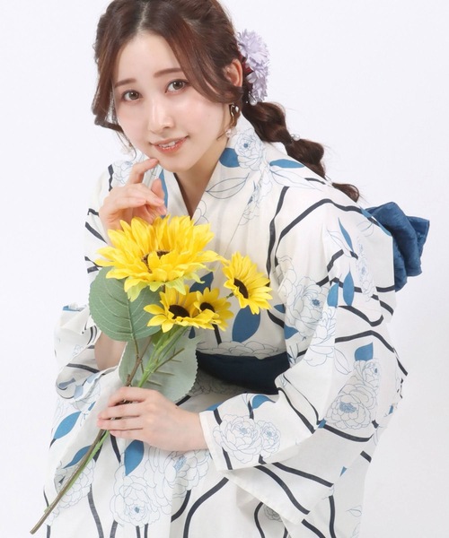 ス*メ様 定価14,300円 サロンハミュー　二部式セパレート浴衣＋しわ兵児帯 Salong hameu（サロン ハミュー）の「ひとりで簡単に着付けできる 二部