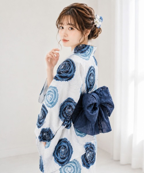 ス*メ様 定価14,300円 サロンハミュー　二部式セパレート浴衣＋しわ兵児帯 Salong hameu（サロン ハミュー）の「ひとりで簡単に着付けできる 二部