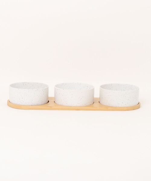 aimoha（アイモハ）の「ナチュラル陶器製ペットボウル＆竹製スタンドセット（その他ペットグッズ・レディース・ホワイト・LARGE）」の6枚目の写真