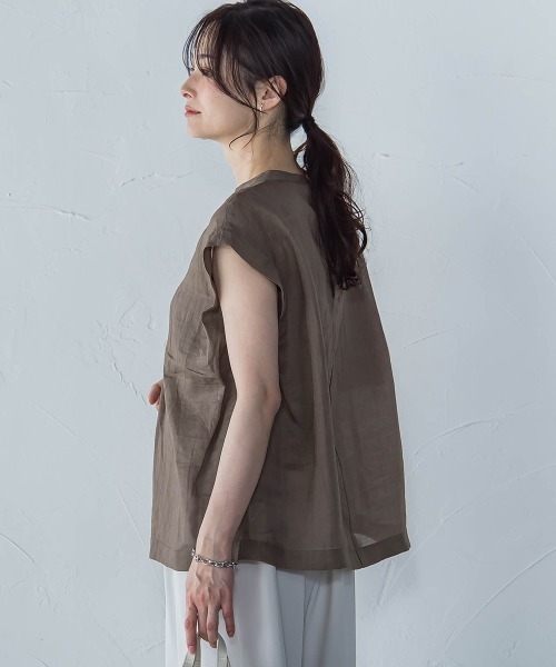 LAUTREAMONT(ロートレアモン)の「シアーリネンピンタックブラウス(シャツ/ブラウス・レディース・ホワイト/ブラウン/イエロー・9号)」の16枚目の写真